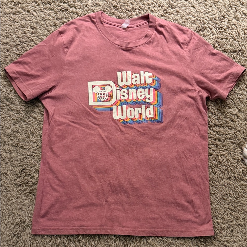 Disney Mauve Walt Disney World Tee. Size L.